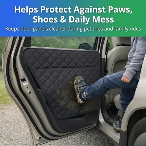 Dog Car Door Protector for Dogs 2 Pack, Waterproof Pet Car Door Cover, Scratch & Mud Protection for Cars SUVs Trucks