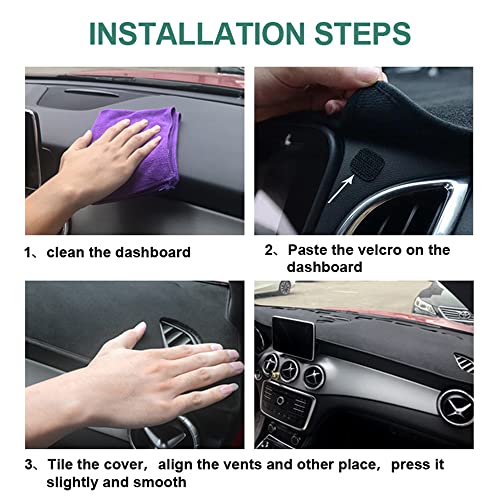 Dashboard Cover for GMC Sierra and Chevrolet Silverado- Fits 2007-2013 Models with Two Glove Boxes. Custom Fit Dash Mat, Won't Break Dash Sensors(Premium Carpet, Gray)
