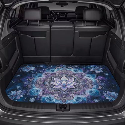 Universal Car Trunk Mat, All Weather Trunk Protection Cargo Liner, Stylish Vehicle Interior Accessories, Durable Cargo Mat Rear Trunk Line Suitable for Most Car (Mystical Mandala Style, 29" x 39") - color: Mystical Mandala Style