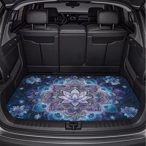 Universal Car Trunk Mat, All Weather Trunk Protection Cargo Liner, Stylish Vehicle Interior Accessories, Durable Cargo Mat Rear Trunk Line Suitable for Most Car (Mystical Mandala Style, 29" x 39") - color: Mystical Mandala Style