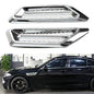 TuTuYa Car Side Mesh Vent, Universal Car Air Flow Chrome Fender Side Vent Decor Sticker Accessories,1 Pair