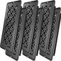 4x10 Vent Cover, Floor Vent Cover, Srews Included, Air Vents, All Steel Heavy Duty Floor Register, Easy Adjustable Air Supply Lever, or Wall Vents (4" x10" Black, 6Pack) - color: 4 x10 Black, 6Pack
