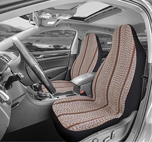 Baja Blanket Bucket Seat Cover for Car, Truck, Van, SUV - Airbag Compatible (2PCS Brown) - color: Brown