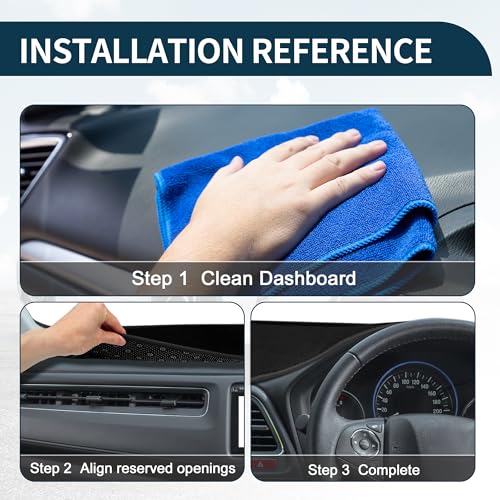 Dash Cover Lower Configuration W/o Audio for Ford Focus 2012-2018 Non-Slip | Center Console Dashboard Cover Mat Black 1 Pcs