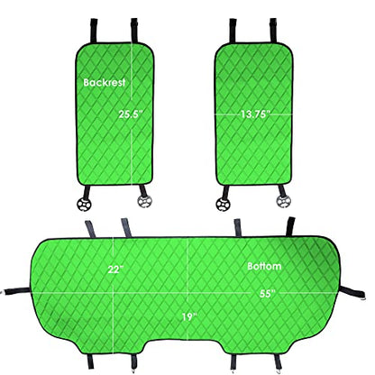 FH Group Car Seat Cushion Neosupreme Automotive Seat Cushions - Universal Fit, Rear Car Seat Cushion, Car Seat Cushions with Non-Slip Silicone Backing for SUV, Sedan, Van Rear Set Green - color: Green, style: Rear Bench