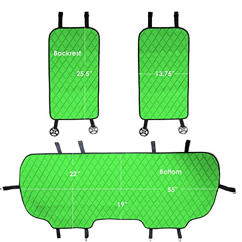FH Group Car Seat Cushion Neosupreme Automotive Seat Cushions - Universal Fit, Rear Car Seat Cushion, Car Seat Cushions with Non-Slip Silicone Backing for SUV, Sedan, Van Rear Set Green - color: Green, style: Rear Bench