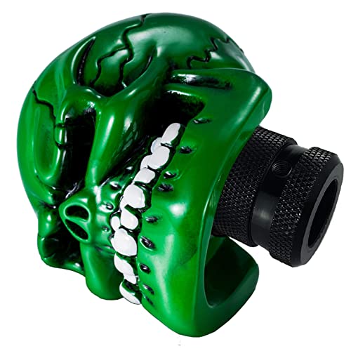 Skeleton Shifter Knobs Skull Gear Lever Handle Car Shift Head Fit Most Manual Automatic Transmission Vehicles, Green - color: Green