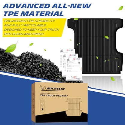 MICHELIN Truck Bed Mat for 2007-2021 Toyota Tundra 5.5 FT / 66.7" Only (Not Fit Drop-in Liners), All-Weather Truck Bed Liner, Custom Fit, Durable TPE, Non-Slip - size: 1) Tundra | 07-21 | 5.5 FT