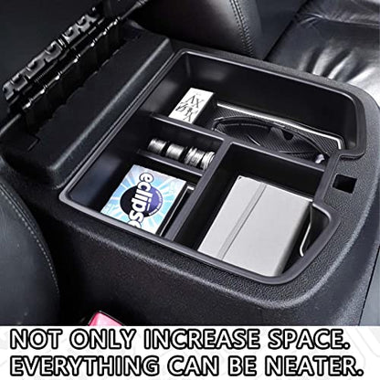 HGWEI Center Console Organizer Compatible with 2007-2014 Chevy Silverado GMC Sierra Avalanche Tahoe Suburban Yukon Yukon XL Accessories, Floor Mounted Center Console ONLY, White Trim - color: white