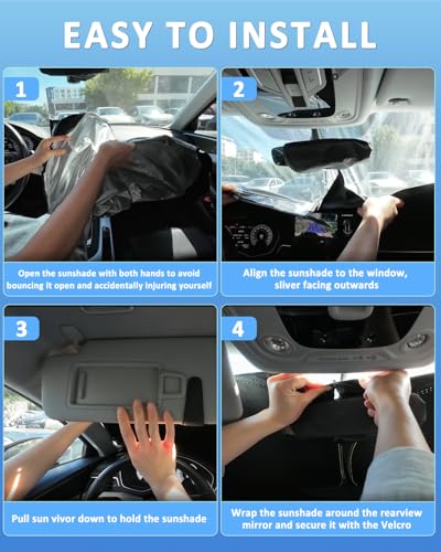 for Audi Q3 2013-2018 Windshield Sun Shade - 4 Layers Car Sunshades for Front Windows Shade Cover Custom Fit Q3 Sun Visor 250T Retractable Shade Blocks UV Rays Car Accessories - size: for Audi Q3 2013-2018