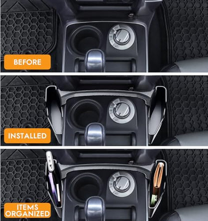 Center Console Organizer Compatible with Toyota 4Runner 2010-2019, 2020 2021 2022 2023 2024, Car Interior Accessories, Shifter Storage Box, Gear Shift Console Side Tray, Coin Change Holder, Black