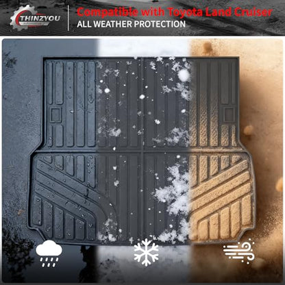 Trunk Mat Compatible with 2024 2025 2026 Toyota Land Cruiser/Lexus GX550 Overtrail 5 Seats Cargo Mat Cargo Liner Trunk Liner Back Seat Cover Land Cruiser Accessories (Trunk Mat+Backrest Mats) - style: For Toyota Land Cruiser&Lexus GX550 Overtrail | 2024-2