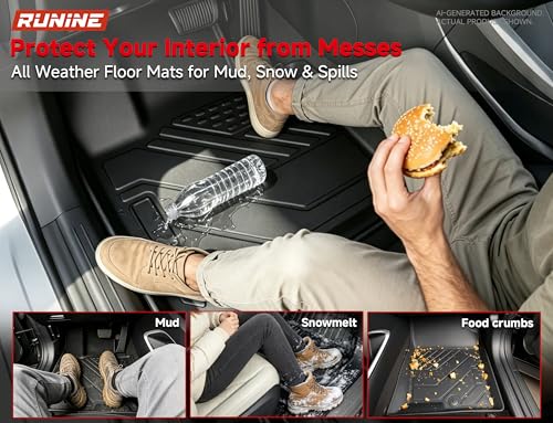Floor Mats for Hyundai Tucson 2022-2025 2026(Excluding Hybrid & PHEV), All Weather Protection Custom Floor Mats Trunk Cargo and Car Windshield Cover Set for Car Accessories,Car Floor Liners Set - size: Hyundai Tucson 2022-2026