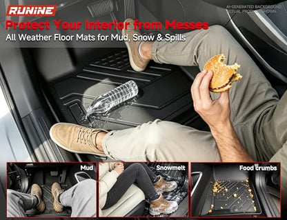 Floor Mats for Hyundai Tucson 2022-2025 2026(Excluding Hybrid & PHEV), All Weather Protection Custom Floor Mats Trunk Cargo and Car Windshield Cover Set for Car Accessories,Car Floor Liners Set - size: Hyundai Tucson 2022-2026