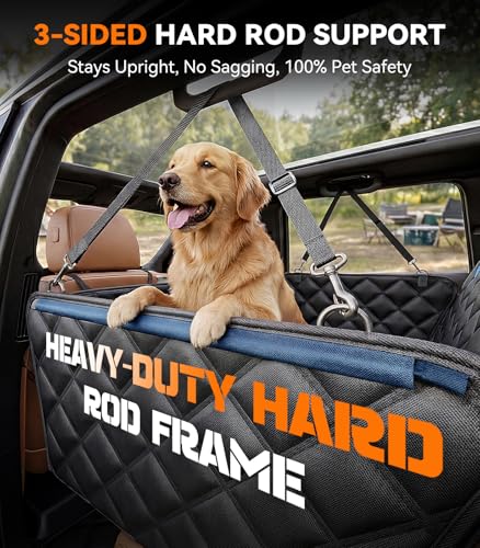 Rorhxia Truck Dog Seat Cover for Backseat, [Ultimate Safe, Comfort and Large Space] Waterproof 600D Heavy Duty Dog Car Hammock, Release Passenger Seats, Full-Size SUV/Truck, Large Dog Friendly, XL - size: XL