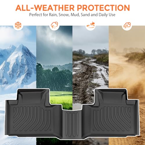 Floor Mats for Dodge Durango 7 Passenger 2016-2026 (Not for 5 Seats), Custom Fit Heavy Duty TPE All Weather Protection, Waterproof Non-Slip Black (Three-Row Floor Mats & Cargo Liner & Seatback Mat) - style: 04) For Dodge Durango 7 Passenger | 2016-2026 |