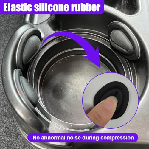 Car Cup Holder Inserts for Car Anti Shake, Silicone Self Adhesive Cup Holder Stabilizer, Universal Car Interior Accessories for Cars, Truck, SUV (6PCS) - size: 6PCS