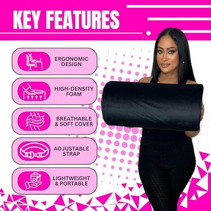 BBL Lumbar Support Pillow, Bolster Pillow for Legs Detachable Back Support for Office Chair Lower Back Support Pillows Lumbar Roll, Under Knee Pillows for Back Sleeping