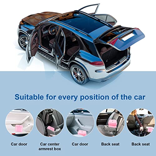 Car Trash Can, Mini Trunk Push Hanging Portable Car Bin with 2 roll Disposable Trash Bag for Vehicle Home, Office. (Car Trash can Pink) - size: Car Trash Can - Pink with 2 Trash Bags