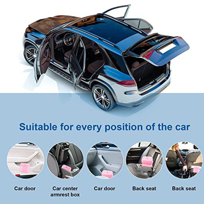 Car Trash Can, Mini Trunk Push Hanging Portable Car Bin with 2 roll Disposable Trash Bag for Vehicle Home, Office. (Car Trash can Pink) - size: Car Trash Can - Pink with 2 Trash Bags