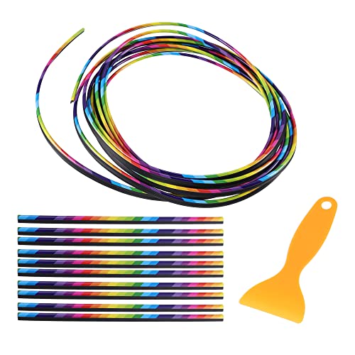 Motoforti Universal Car Air Conditioner Vent Outlet Trims, Interior Accessories, Car Decorative Filler Insert Strip Line, 300cm 9.84ft, PVC, Multicolor, 1 Set - color: Multicolor