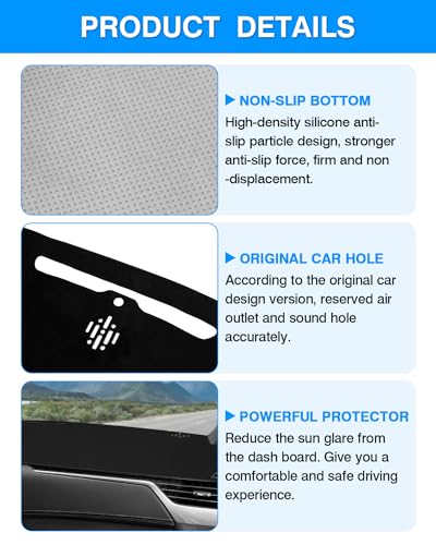Autorder Dashboard Cover Mat for 2015-2020 Chevy Chevrolet Tahoe/Suburban/GMC Yukon Accessories Dash Cover Mat Flannel Sunshade Glare UV Rays Protector (Without Forward Collision Alert/HUD) - size: 2015-2020 Tahoe/Suburban
