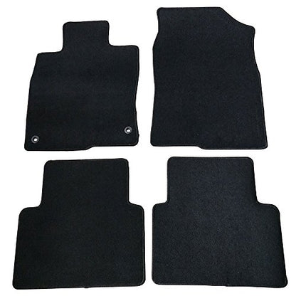 IKON MOTORSPORTS Floor Mat Compatible with 2016-2021 Honda Civic, Factory Fitment Floor Mats Carpet Front & Rear Black 4PC Nylon