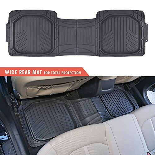 BDK FlexTough™ Contour Liners - Deep Dish Heavy Duty Rubber Floor Mats for Car SUV Truck & Van - All Weather Protection (Deep Dish 1)