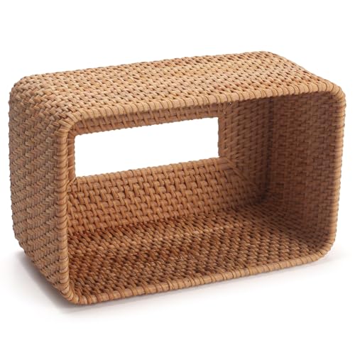 Rattan Tissue Box Cover, Rectangle Wicker Tissue Box Holder, Boho Tissue Box Cover for Living Room, Bathroom, Kitchen, Bedroom, 10.2 x 6.2 x 5.3 inch, Natural - color: Natural, size: Rectangular (5.3"H)