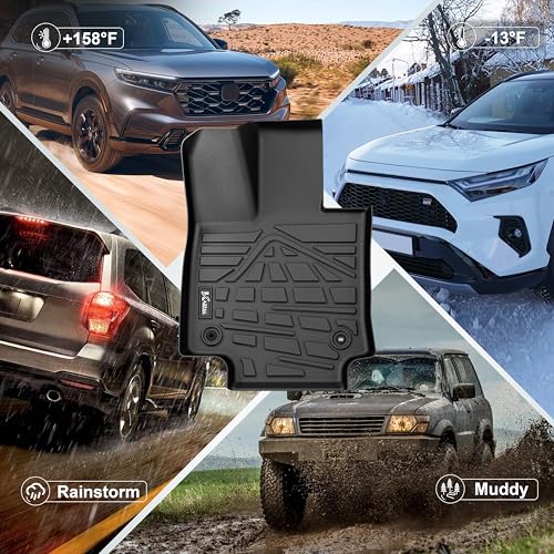 KARPAL Floor Mats Fit for Toyota RAV4 2019-2025 (Include Hybrid), Custom Fit All Weather TPE Floor Liners, 1st & 2nd Row & Cargo Liner, RAV4 Accessories - style: 2019-2025 | For Toyota RAV4 | 1st & 2nd Row & Cargo