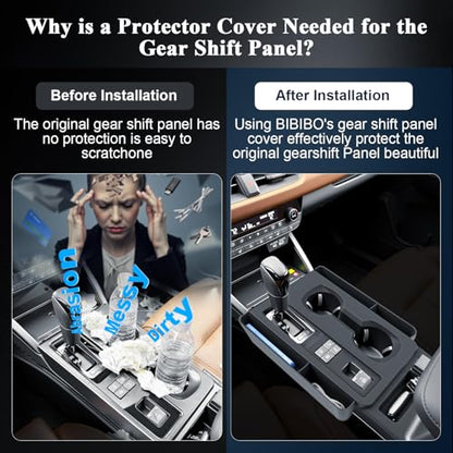 BIBIBO for New 2026 Subaru Outback Gear Shift Panel Cover 2026 Subaru Outback(Premium,Limited,Touring,Wilderness,Limited XT,Touring XT) Gear Shift Trim Cover Silicone w/Side Storage Box - color: Black-Gear Shift Cover