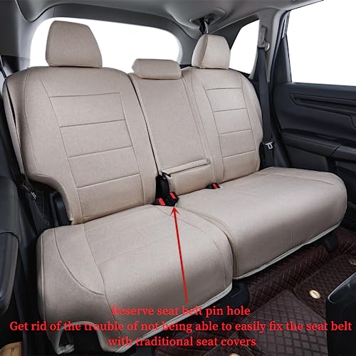Custom Fit Seat Covers for Toyota RAV4 Adventure,TRD Off - Road 2024 2023 2022 2021 2020 2019,Full Coverage Polyester Seat Protector (Beige,Full Set) - color: Beige, size: 2019-2024 Adventure and TRD Off-Road