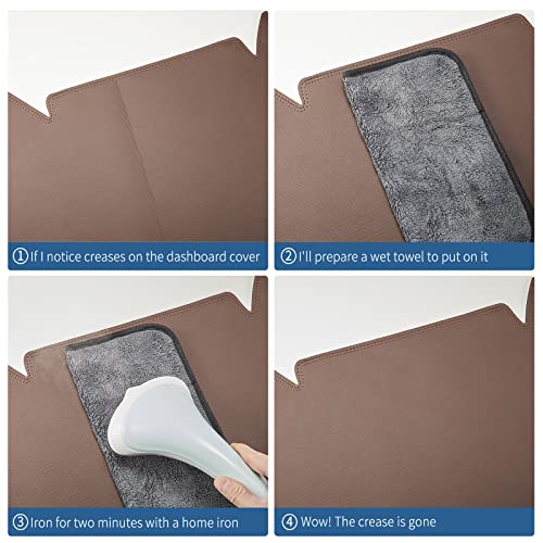 Dashboard Dash Mat Cover Leather Dashboard Pad Sun Protection Anti-Vertigo Mat Blanket Compatible for 2010-2013 Mazda 3 - color: Black, size: 2010-2013 Mazda 3