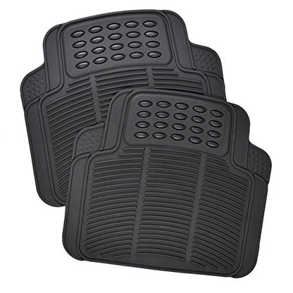 Superman Rubber Car Floor Mats 4 PC Front Heavy Duty All Weather Protection - Trimmable To fit - size: Pack of 4
