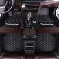 Custom Fit Car Floor Mats - Full Coverage Automotive Leather Floor Liners for Most Vehicles by MingyunSM (Black White) - color: Black White