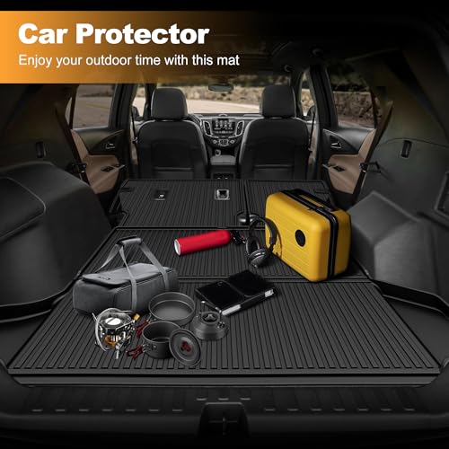 Cargo Liner and Backrest Mat for Chevy Equinox 2018-2024 - Custom Fit All Weather Trunk Mat Seat Back Cover - Car Accessories Interior Protection Rear Cargo Mat (Not for EV) - size: 2018-2024 Equinox