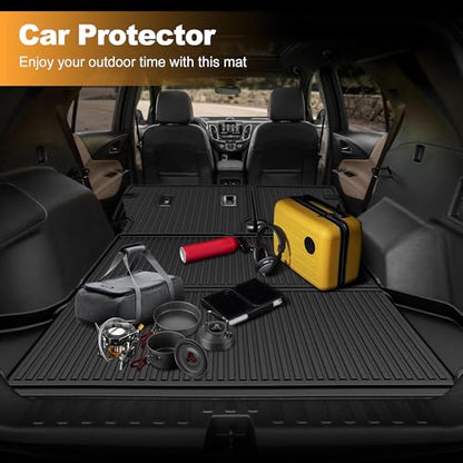 Cargo Liner and Backrest Mat for Chevy Equinox 2018-2024 - Custom Fit All Weather Trunk Mat Seat Back Cover - Car Accessories Interior Protection Rear Cargo Mat (Not for EV) - size: 2018-2024 Equinox