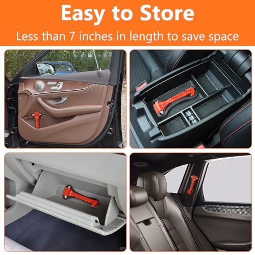 Car Window Breaker Hammer and Seat Belt Cutter 2-in-1, Emergency Escape Tool, Safety Glass Breaker, Automotive Safety Essentials and Accessories, 4 Packs - color: 4 Packs