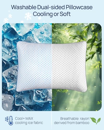 Small Cooling Memory Foam Travel Pillows for Airplanes Sleeping, Compressible Camping Pillow, Mini Adjustable Shredded Foam Bed Pillow for Medium Firm Neck Knee Lumbar Support, Ideal Car, Backpacking - size: S - 16 x 12 Inch