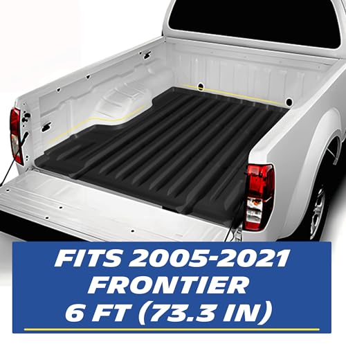 MICHELIN Truck Bed Mat for 2005-2021 Nissan Frontier 6 FT / 73.3" Only, All-Weather Truck Bed Liner, Custom Fit, Durable TPE Bedliner, Non-Slip - size: 3) Frontier | 05-21 | 6 FT
