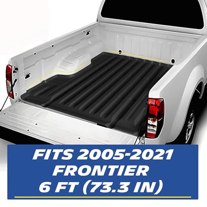 MICHELIN Truck Bed Mat for 2005-2021 Nissan Frontier 6 FT / 73.3" Only, All-Weather Truck Bed Liner, Custom Fit, Durable TPE Bedliner, Non-Slip - size: 3) Frontier | 05-21 | 6 FT
