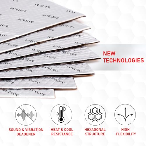 Sound Deadening Mat for Cars, 80 mil 10 sqft, Butyl Automotive Sound Deadener, Noise Insulation Dampening Material for Car Trunk, Speaker, Door, Floor and Ceiling, Silver - style: Silver - 10 sq ft