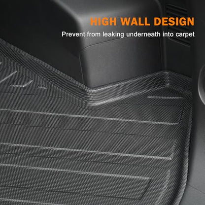 KUST Cargo Trunk Liner for Jeep Grand Cherokee 5 Seats 2022-2026 (Include 4XE, Not for WK & L), Rear Cargo Mat with Back Seat Protector for Grand Cherokee Accessories Cover TPE Rubber Raised Edge - style: Grand Cherokee 2022-2026 │ Cargo + Backrest Mat