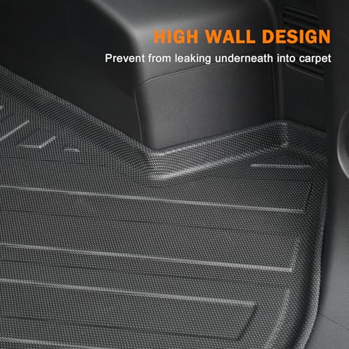 KUST Cargo Trunk Liner for Jeep Grand Cherokee 5 Seats 2022-2026 (Include 4XE, Not for WK & L), Rear Cargo Mat with Back Seat Protector for Grand Cherokee Accessories Cover TPE Rubber Raised Edge - style: Grand Cherokee 2022-2026 │ Cargo + Backrest Mat