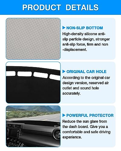 Autorder Dashboard Cover Mat for Toyota GR86/Subaru BRZ 2022-2025 2026 Accessories Dash Cover Flannel Dash Mat Sunshade Glare UV Rays Protector - size: 2022-2026 Toyota GR86
