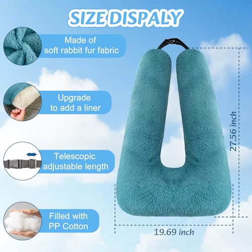 Travel Pillow, Car Pillow for Kids & Adults - Ergonomic Travel Pillows Sleeping Aid for Neck & Body Support, Car Travel Essentials Pillow on Road Trips-Gray (Green) - color: Green