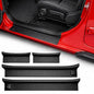 Door Sill Protector Kit for 2018-2025 Jeep Wrangler JL JLU Gladiator JT: Anti-Slip Door Entry Guards, Scratch-Resistant Step Pads, Weatherproof Car Interior Accessories for Off-Road Use