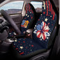 250th Anniversary Car Front Seat Cover Set of 2, Hibiscus Printed Waterproof Front Car Seat Cover Airbag Compatible, All Weather Protector, Universal Fits Auto Interior Accessories - color: Blue and Red - 250th Anniversary Hibiscus