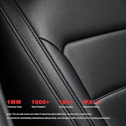 TTX LIGHTING Custom Fit Seat Covers for Volkswagen Passat 2012-2022 Waterproof Faux Leather Airbag Compatible(Black, Full Set 5 Seats) - size: 15.Passat 2012-2022 5 Seat Full Set