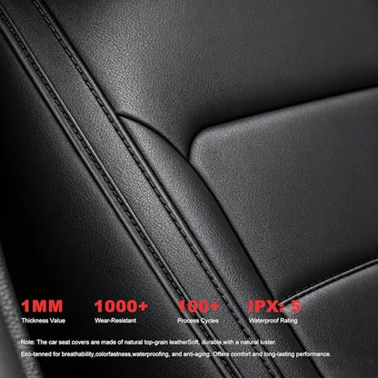 TTX LIGHTING Custom Fit Seat Covers for Volkswagen Passat 2012-2022 Waterproof Faux Leather Airbag Compatible(Black, Full Set 5 Seats) - size: 15.Passat 2012-2022 5 Seat Full Set